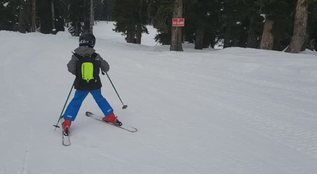 Children learning skiing in India