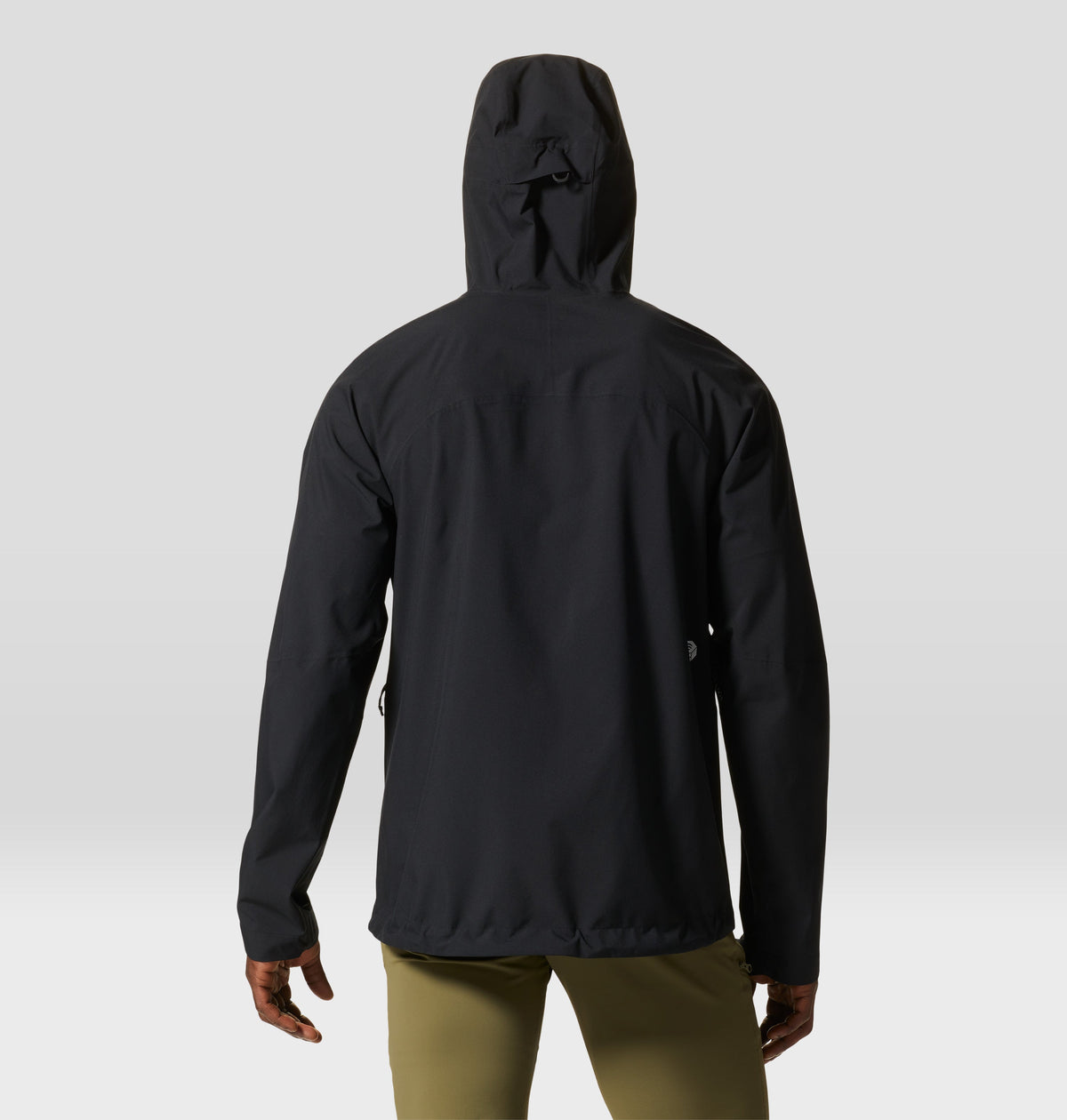 Mountain Hardwear Men Black Dry.Q Stretch Ozonic Rain Jacket