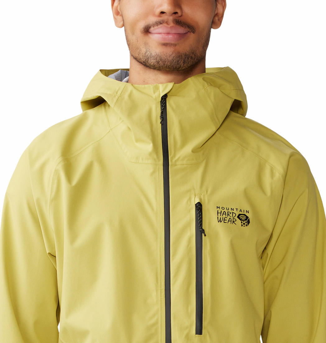 Mountain Hardwear Men’s Green Stretch Ozonic Jacket – Weatherproof & Sustainable