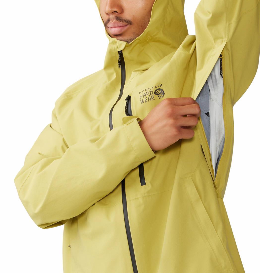 Mountain Hardwear Men’s Green Stretch Ozonic Jacket – Weatherproof & Sustainable