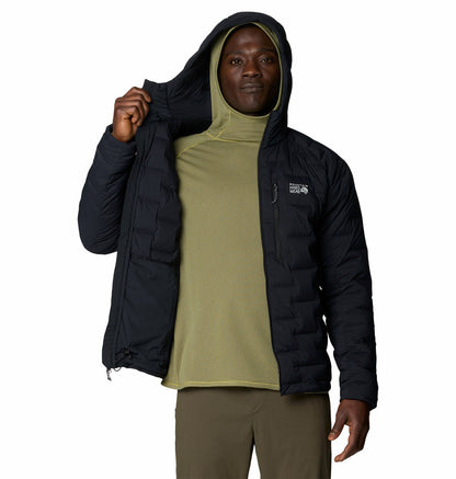 Mountain Hardwear Men Black Stretchdown Hooded Jacket