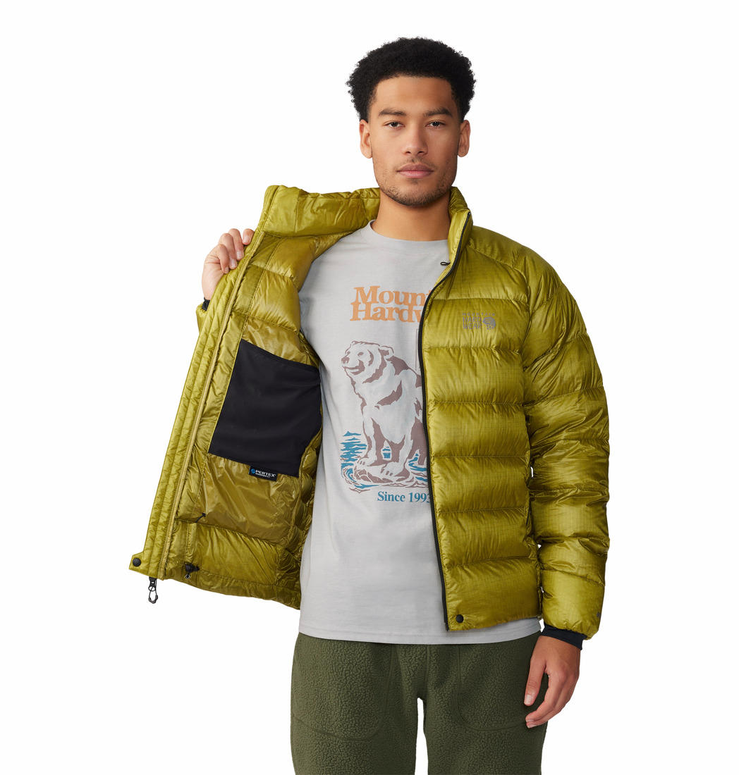 Mountain Hardwear Men Green Phantom Alpine Down Jacket