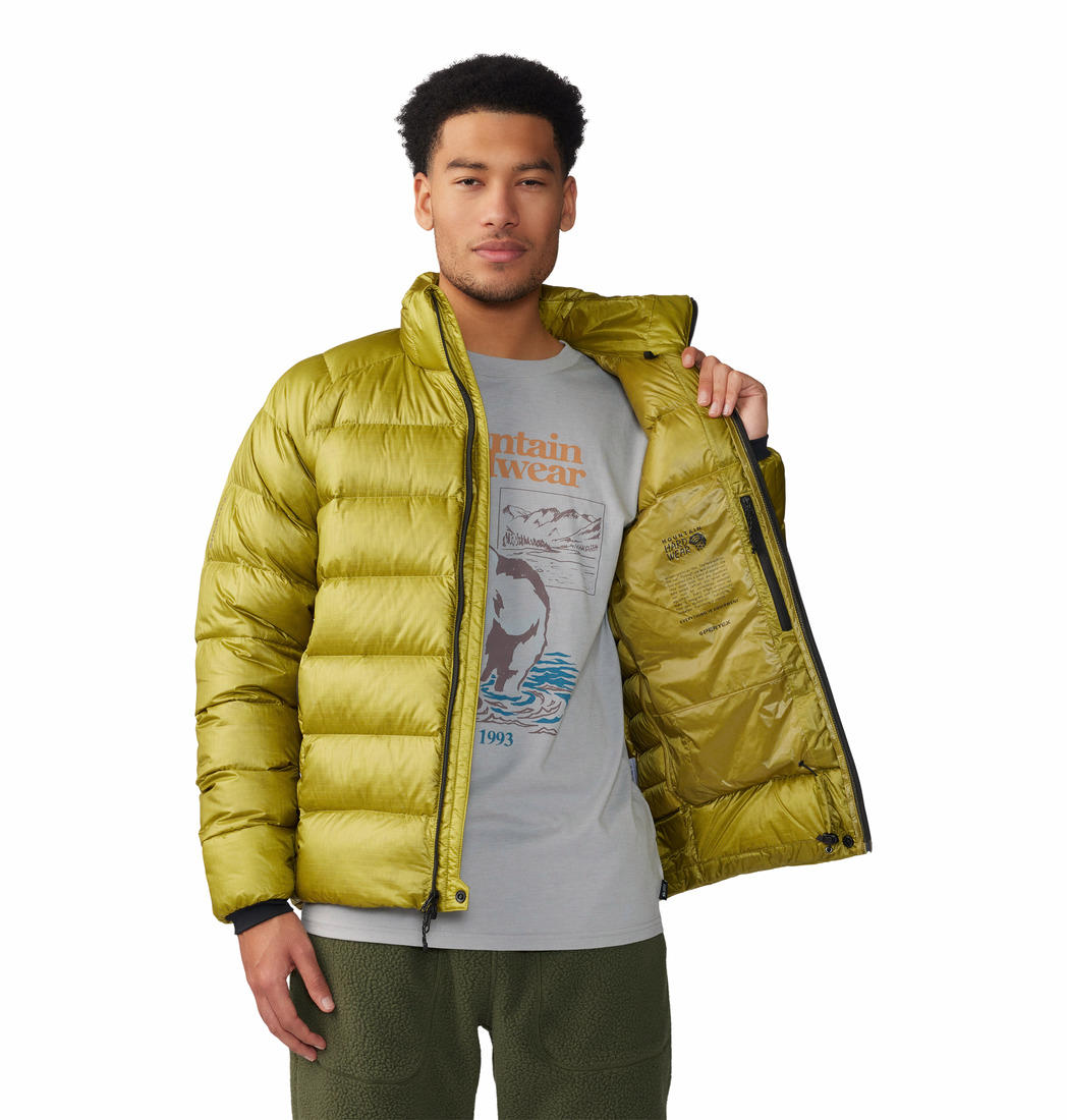 Mountain Hardwear Men Green Phantom Alpine Down Jacket