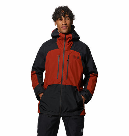 Mountain Hardwear Men Orange GORE-TEX Boundary Ridge Rain Jacket