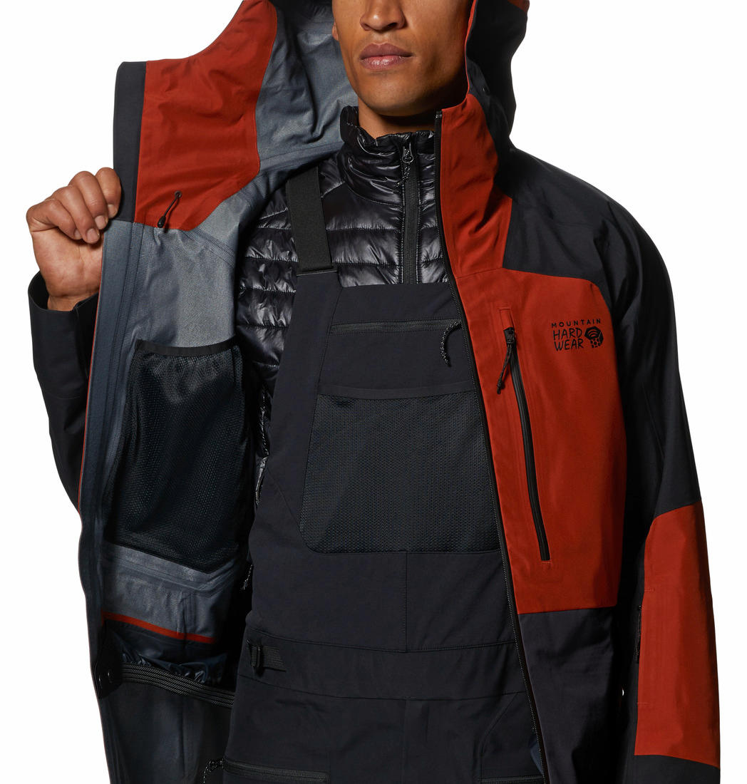 Mountain Hardwear Men Orange GORE-TEX Boundary Ridge Rain Jacket