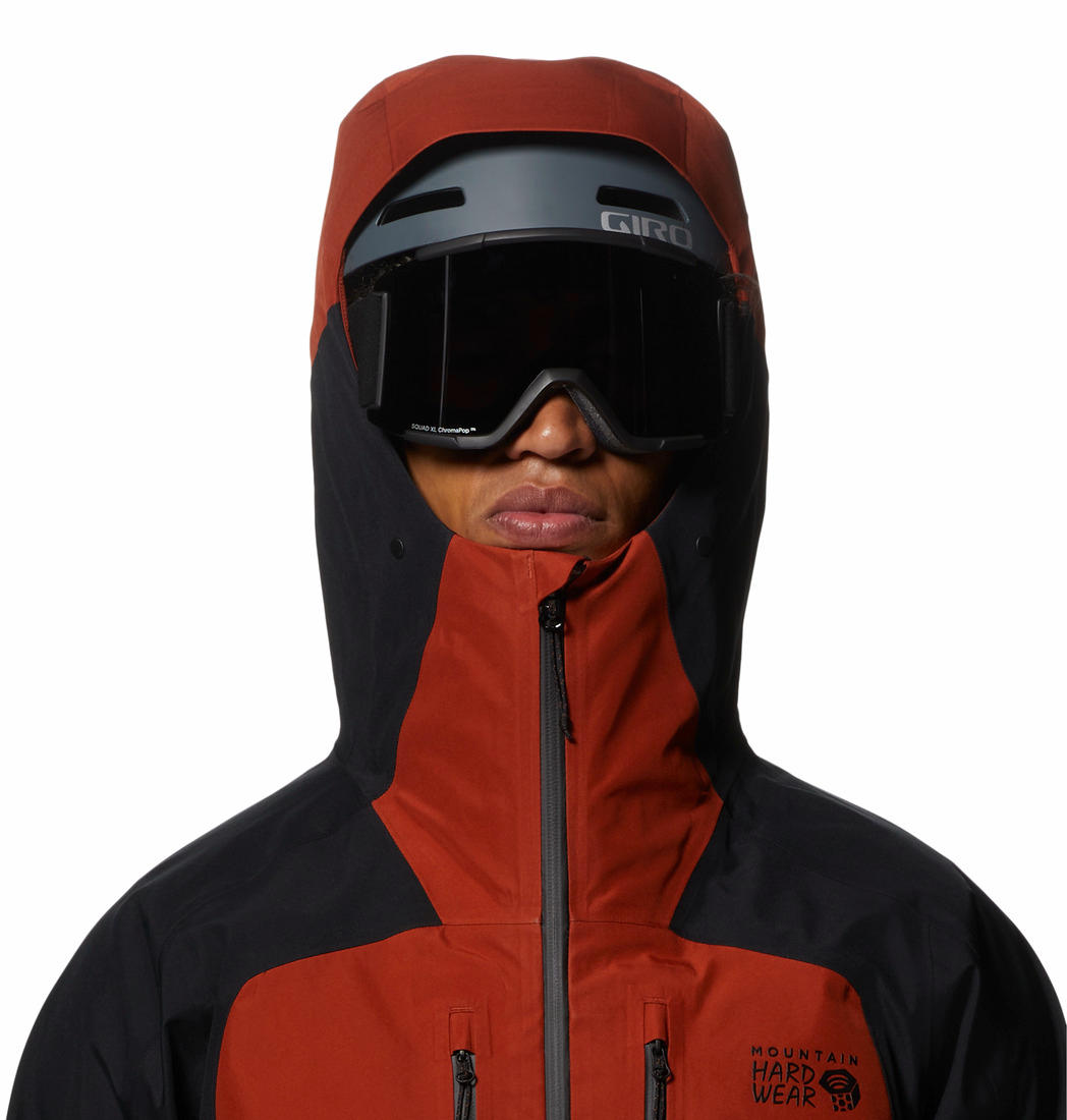 Mountain Hardwear Men Orange GORE-TEX Boundary Ridge Rain Jacket