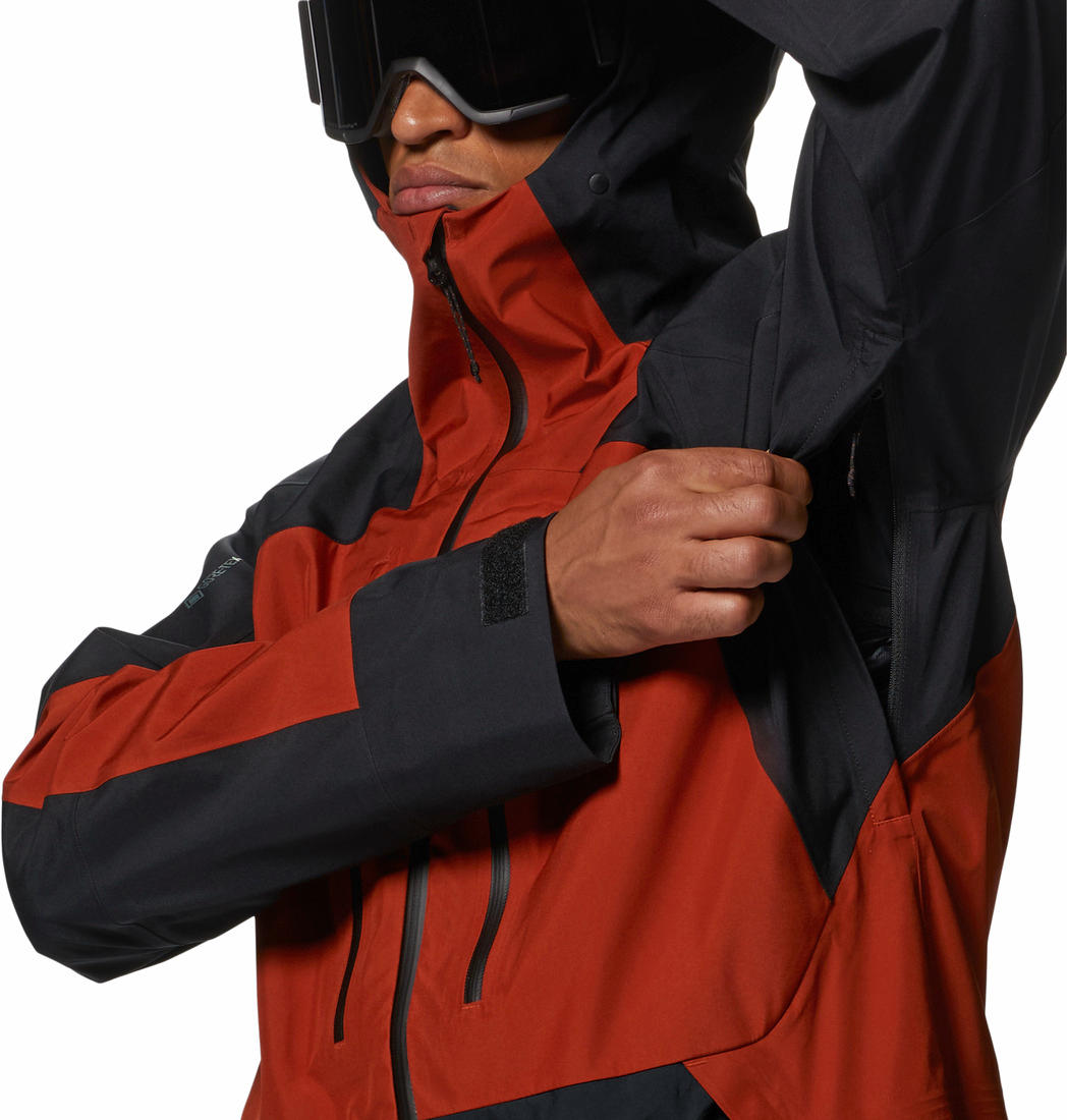 Mountain Hardwear Men Orange GORE-TEX Boundary Ridge Rain Jacket