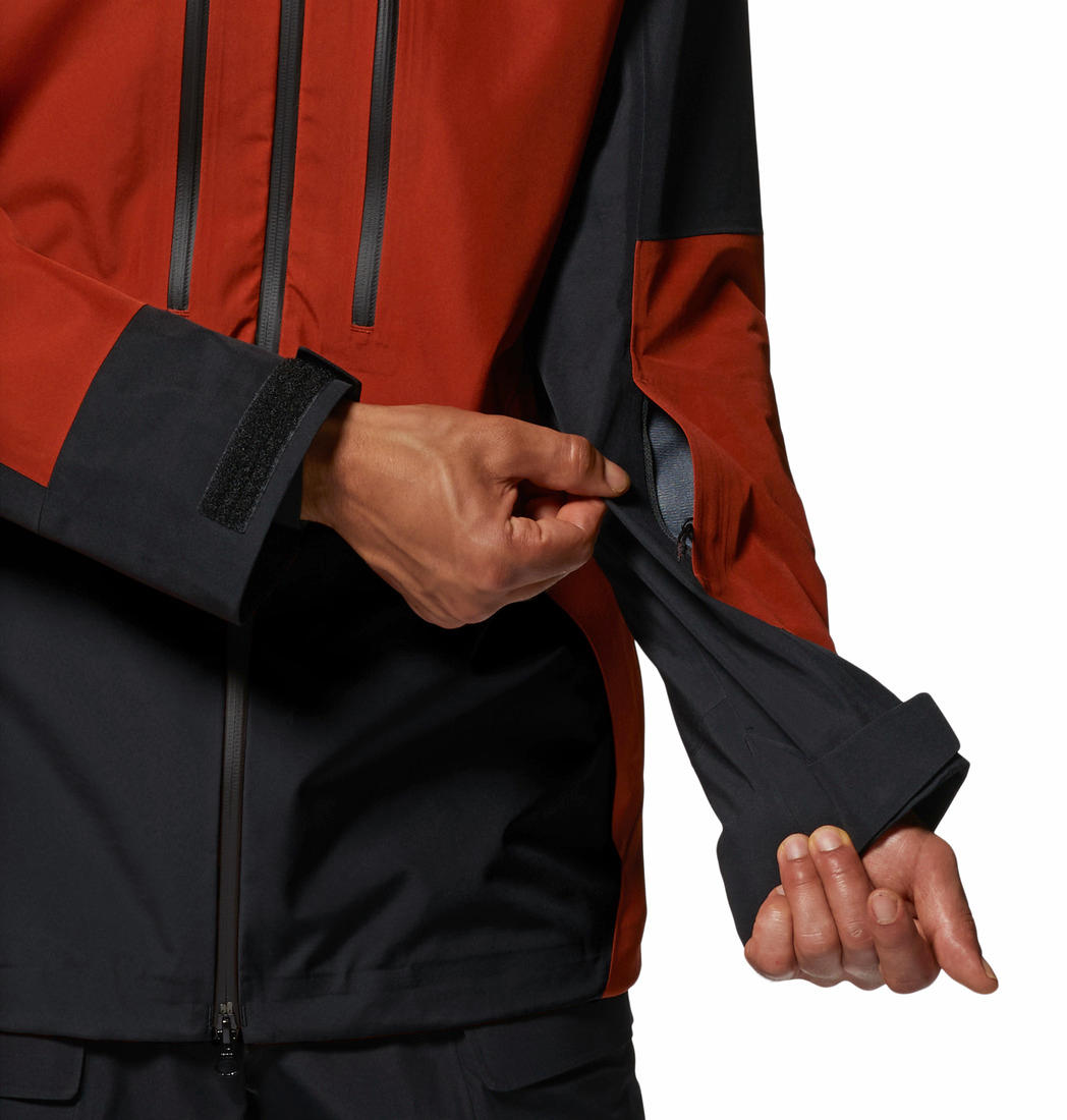 Mountain Hardwear Men Orange GORE-TEX Boundary Ridge Rain Jacket