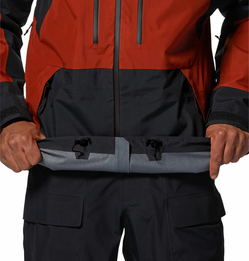 Mountain Hardwear Men Orange GORE-TEX Boundary Ridge Rain Jacket