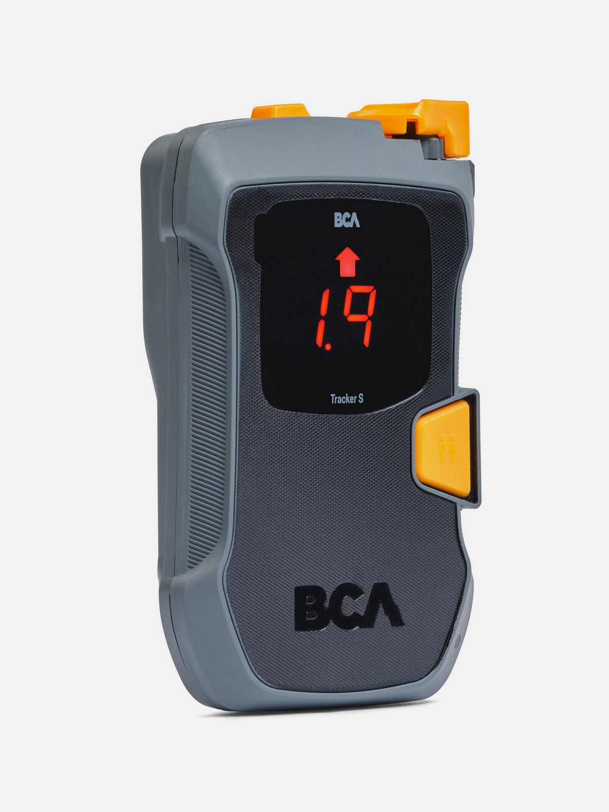 BCA Tracker S avalanche beacon showing a 1.9 metre directional search display