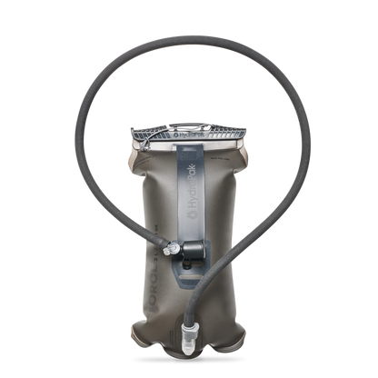HydraPak Force 2L hydration reservoir in Mammoth Grey front view