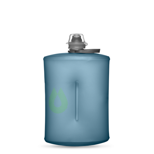 HydraPak Stow 1L collapsible bottle in Tahoe Blue