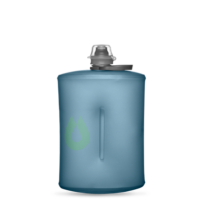 HydraPak Stow 1L collapsible bottle in Tahoe Blue