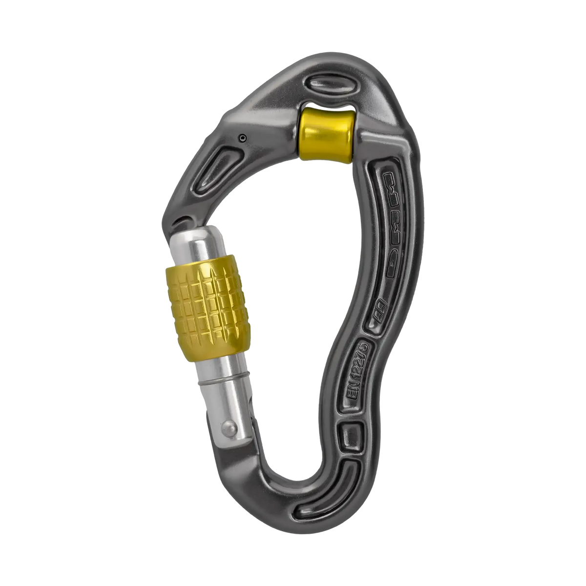DMM Revolver Screwgate Pulley Carabiner - Titanium / Lime