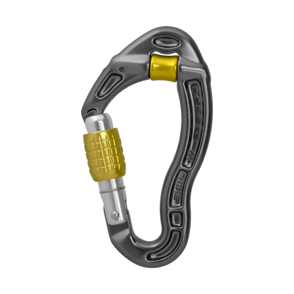 DMM Revolver Screwgate Pulley Carabiner - Titanium / Lime