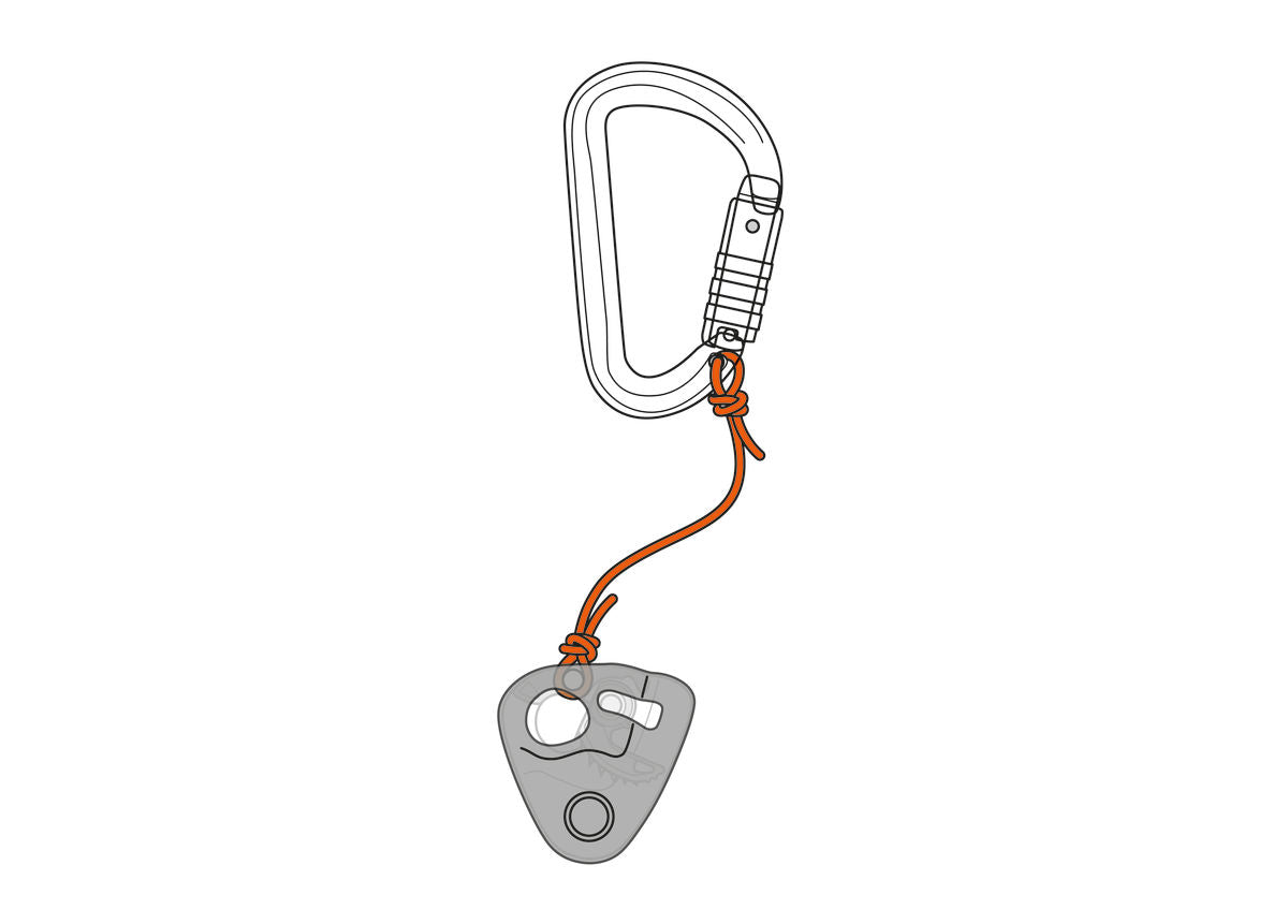 Petzl NANO TRAXION loss-prevention connection hole
