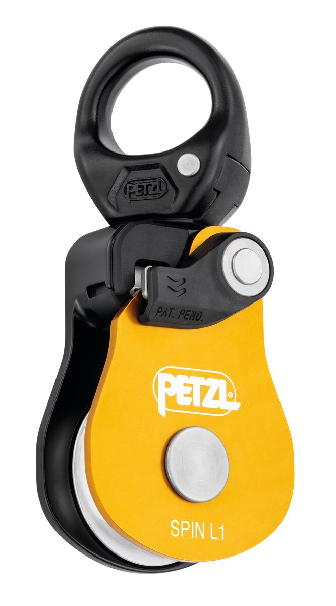 Petzl SPIN L1 high-efficiency single pulley with swivel