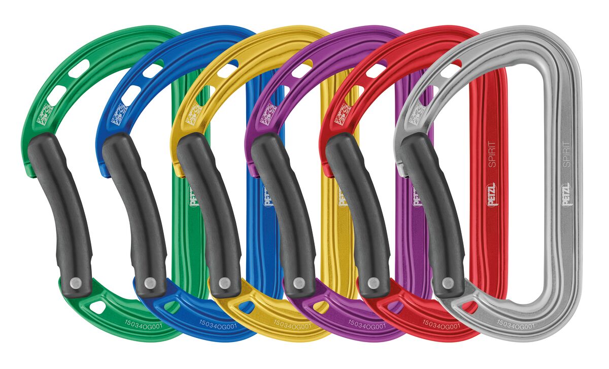 Petzl SPIRIT 6-Pack M061AB01 bent-gate carabiners