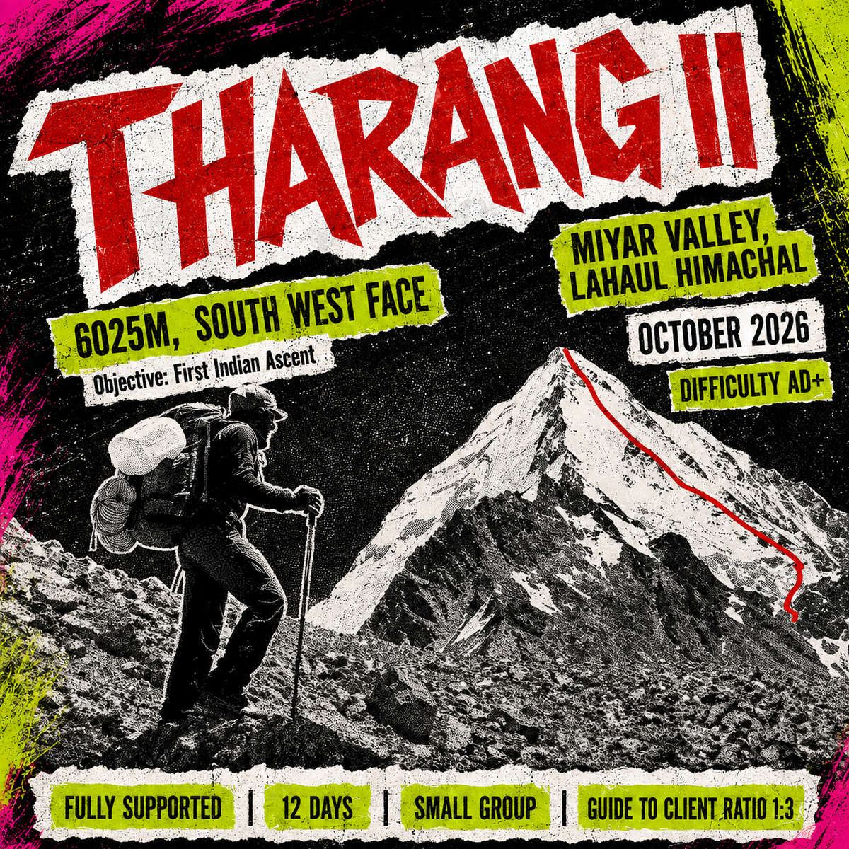 Tharang II 6,021m – Southwest Face Expedition