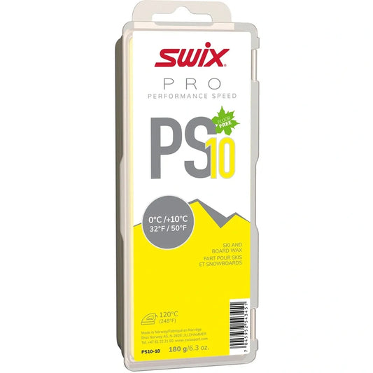 SWIX Wax PS10 Yellow, 0°C/+10°C, 180g