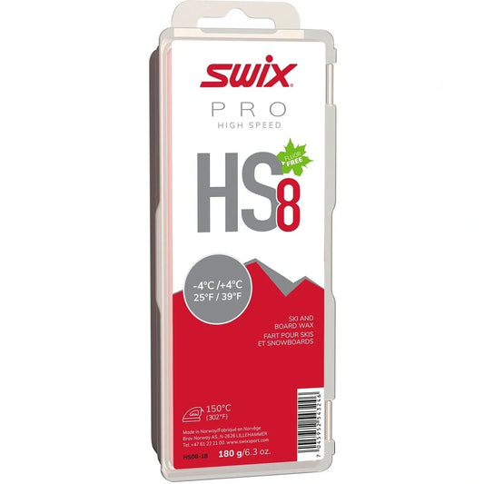 SWIX Wax HS8 Red, -4°C/+4°C, 180g