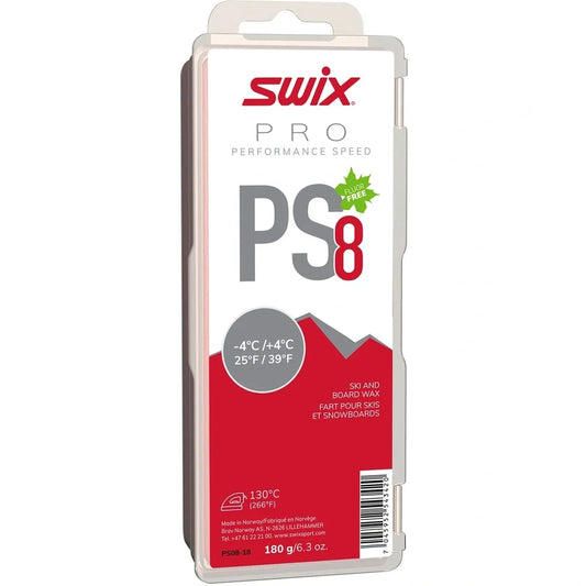 SWIX Wax PS8 Red, -4°C/+4°C, 180g