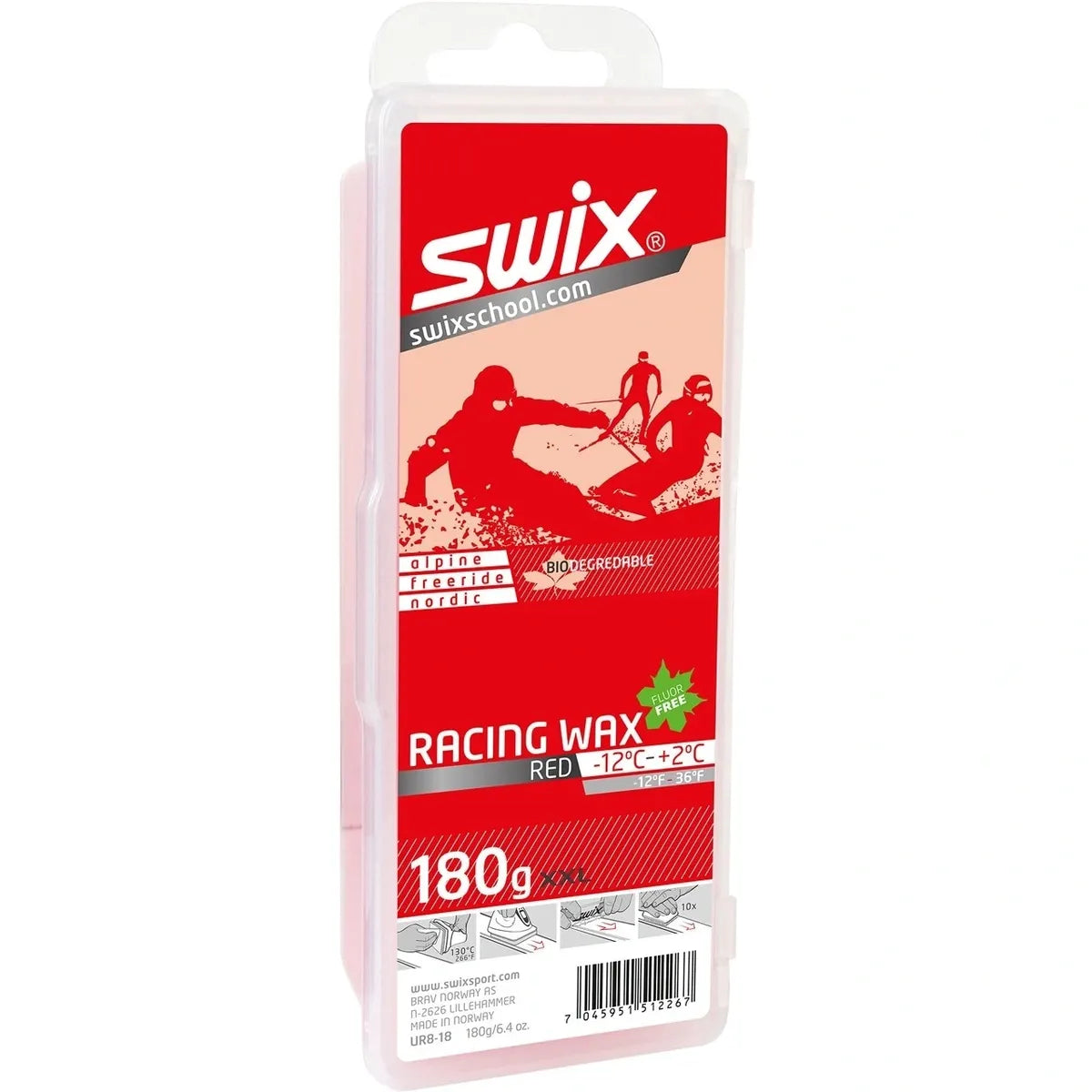 SWIX UR8 Red Bio Racing Wax, 180g